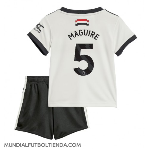 Camiseta Manchester United Harry Maguire #5 Tercera Equipación Replica 2024-25 para niños mangas cortas (+ Pantalones cortos)